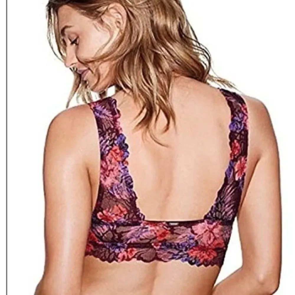 Victoria Secret Pink Lace Push Up Bralette Bra Small